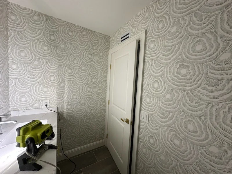 Wallpaper installation project in Glendale, CA