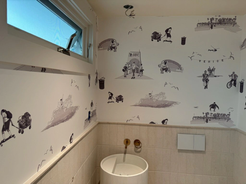 Wallpaper installation project in Long Beach, CA