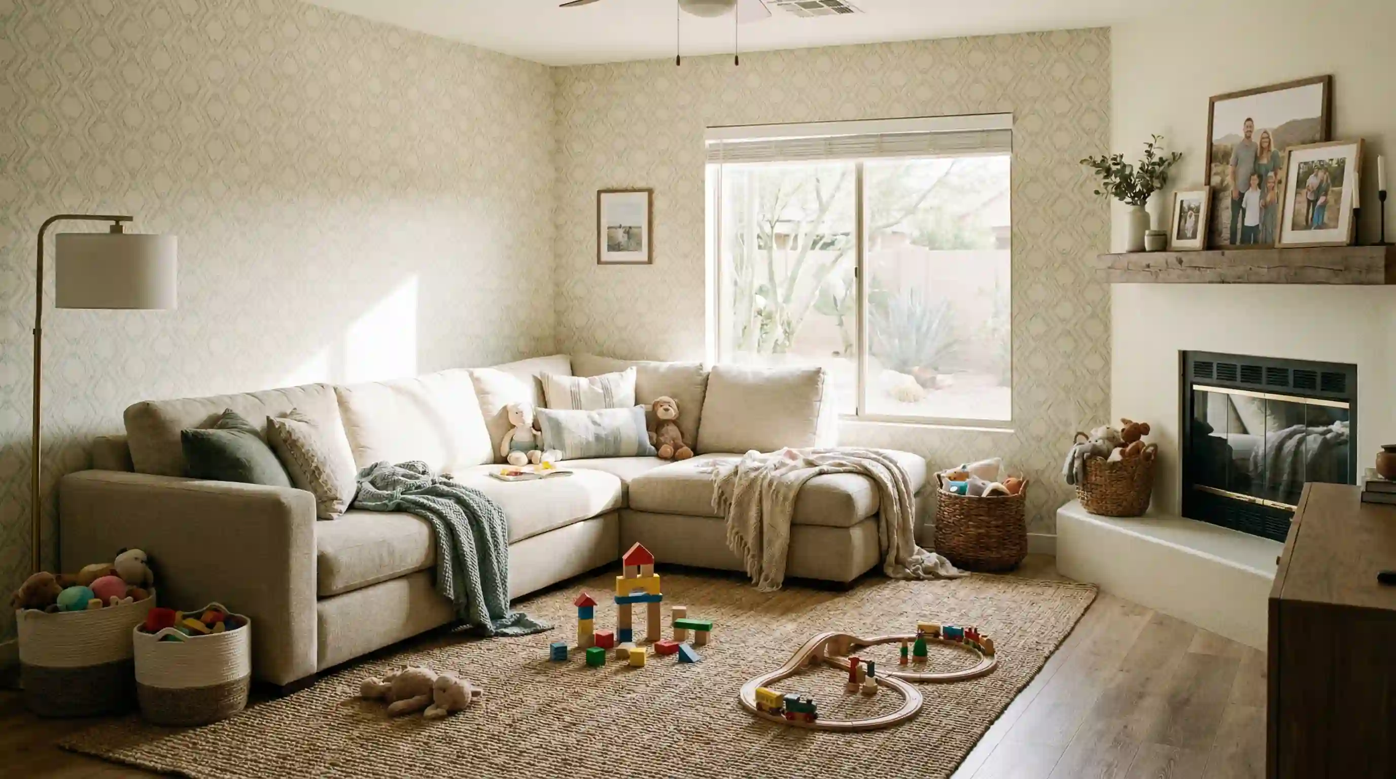 Professional wallpaper removal revealing clean wall surface